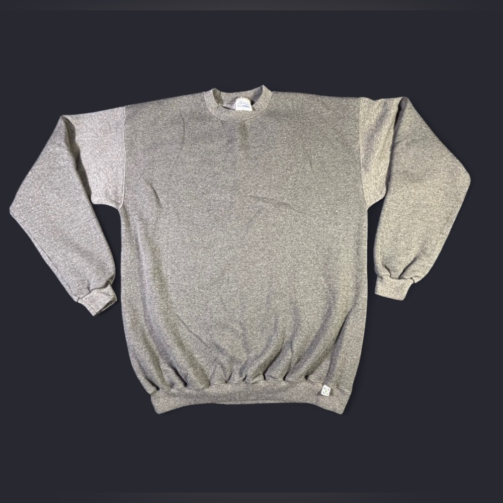 Vintage 90s Discus Athletic Gray Blank Sweatshirt Men's LT Crewneck Pullover USA
